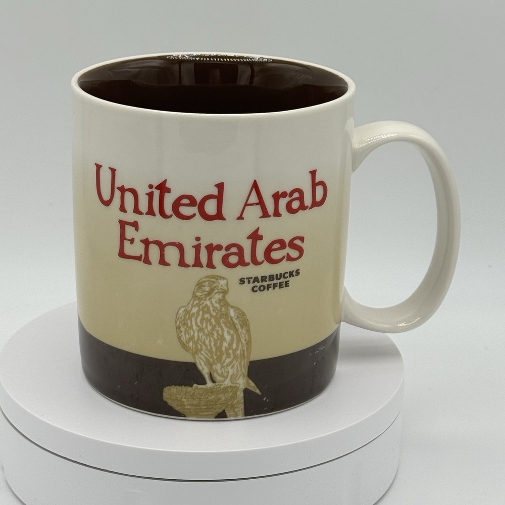 Starbucks United Arab Emirates UAE 16oz Coffee Mug Arabic Falcon 2017 Collector